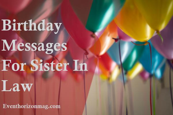 Birthday Messages For Sister in Law