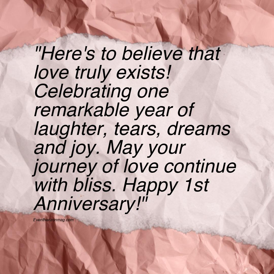 1st Wedding Anniversary Messages For Couple