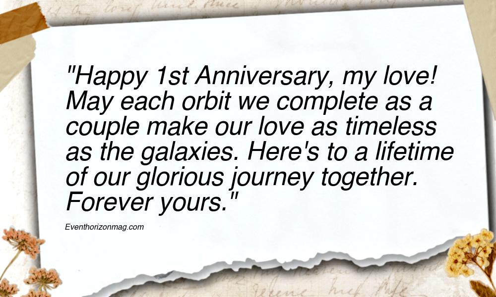 1st Wedding Anniversary Wishes for Husband