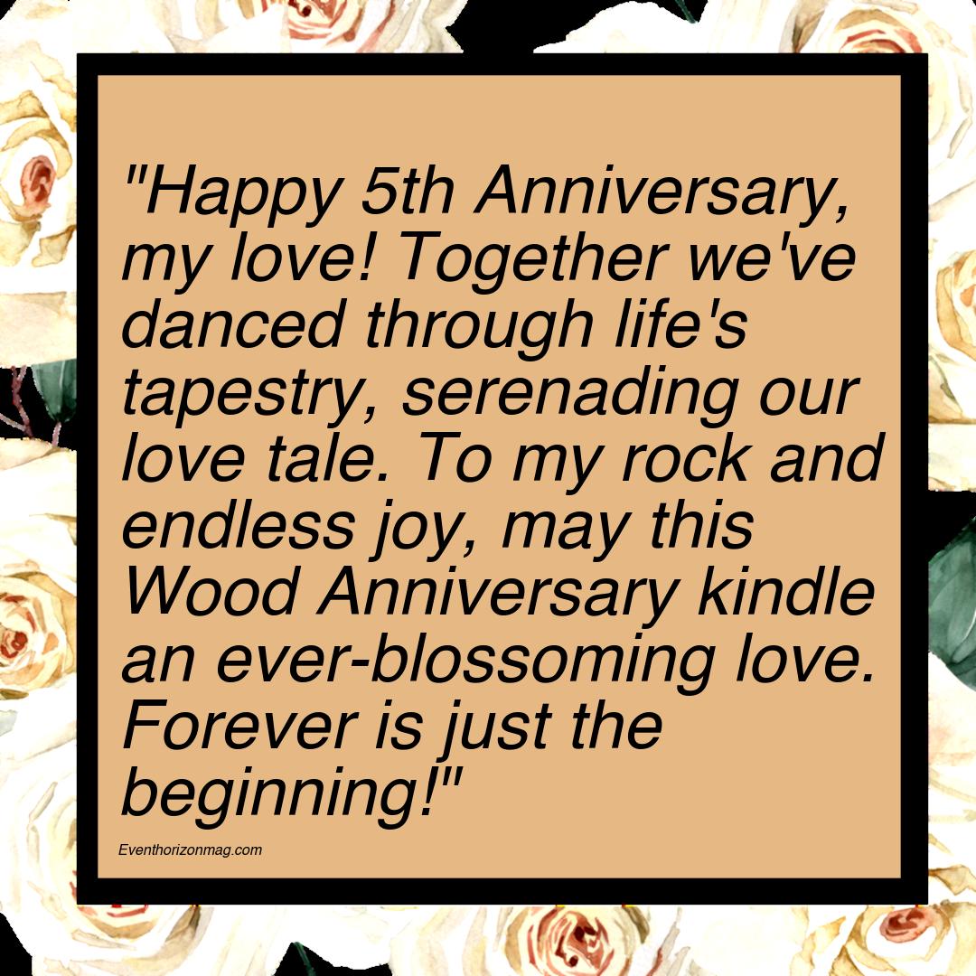 5th Wedding Anniversary Wishes for Husband