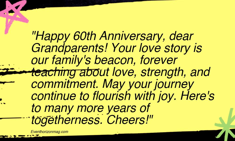 60th Wedding Anniversary Wishes for Grandparents