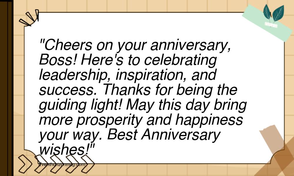 Best Anniversary Wishes For Boss