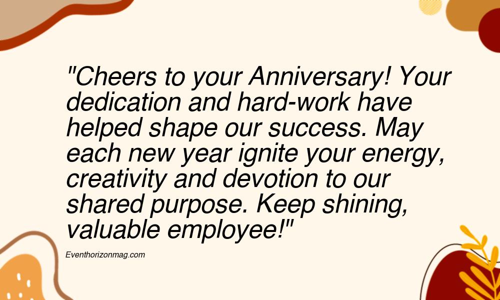 Best Anniversary Wishes For Empolyees