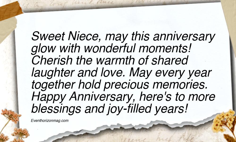 Best Anniversary Wishes For Niece
