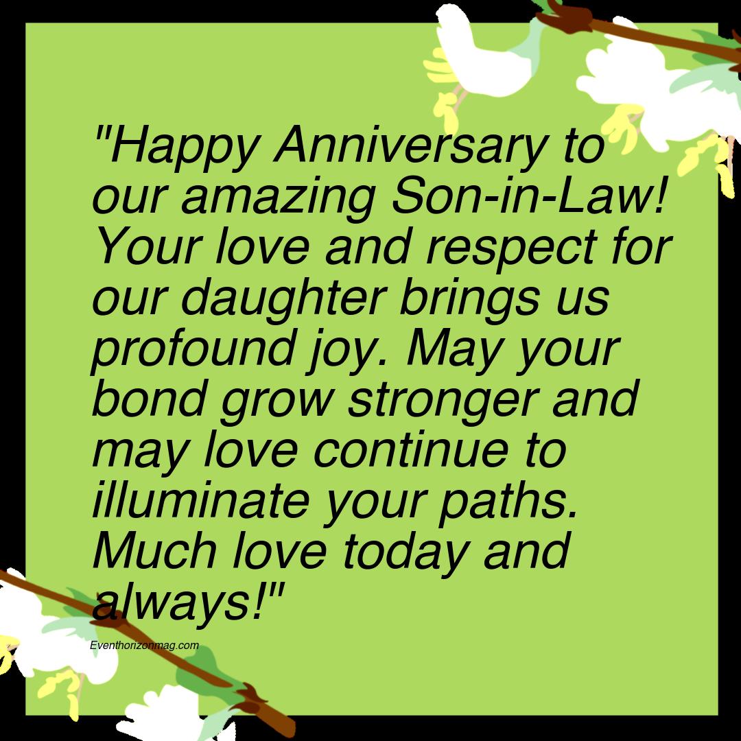 Best Anniversary Wishes For Son in Law