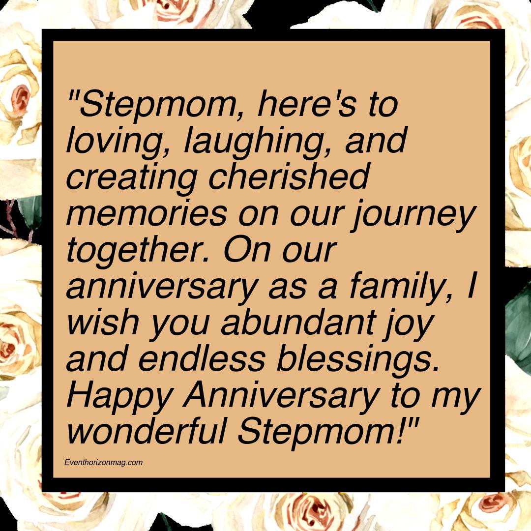 Best Anniversary Wishes for Stepmom from Son