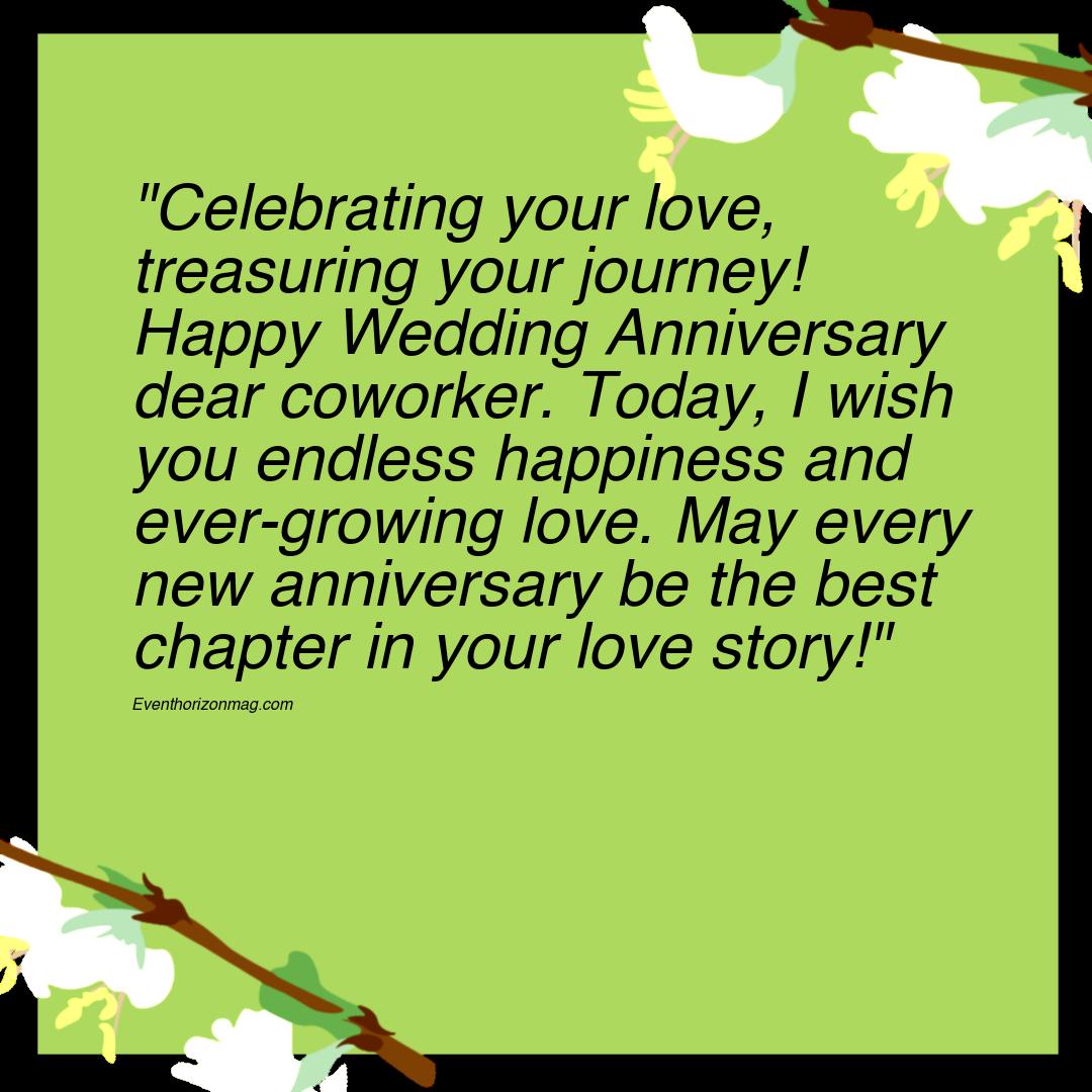 Best Wedding Anniversary Wishes For Coworker