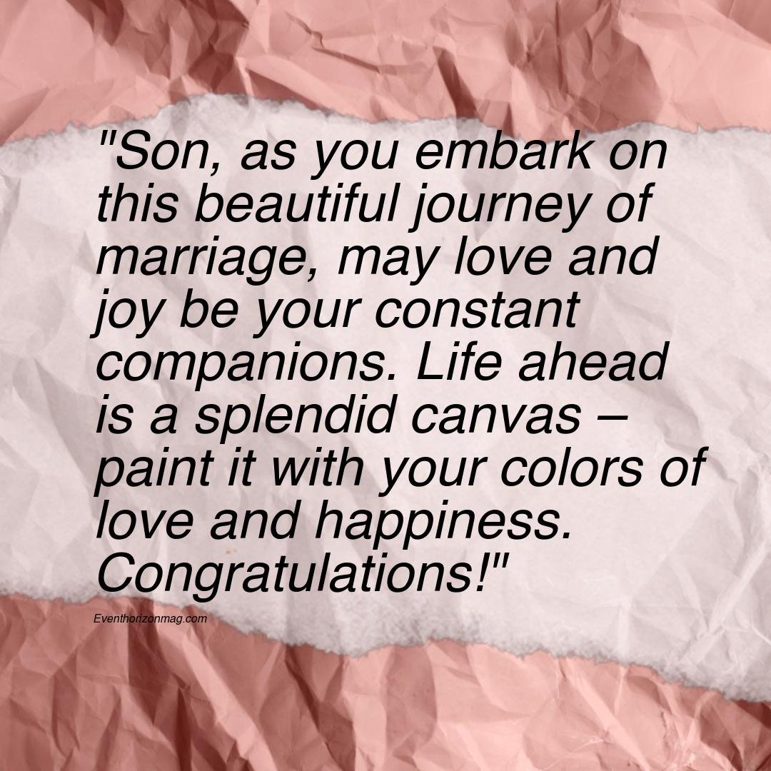 Best Wedding Messages for Son