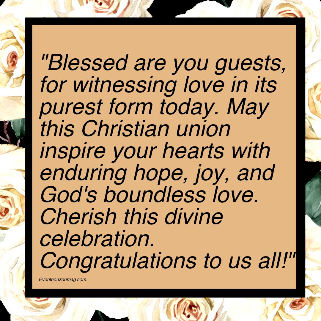Christian Wedding Wishes for Guests
