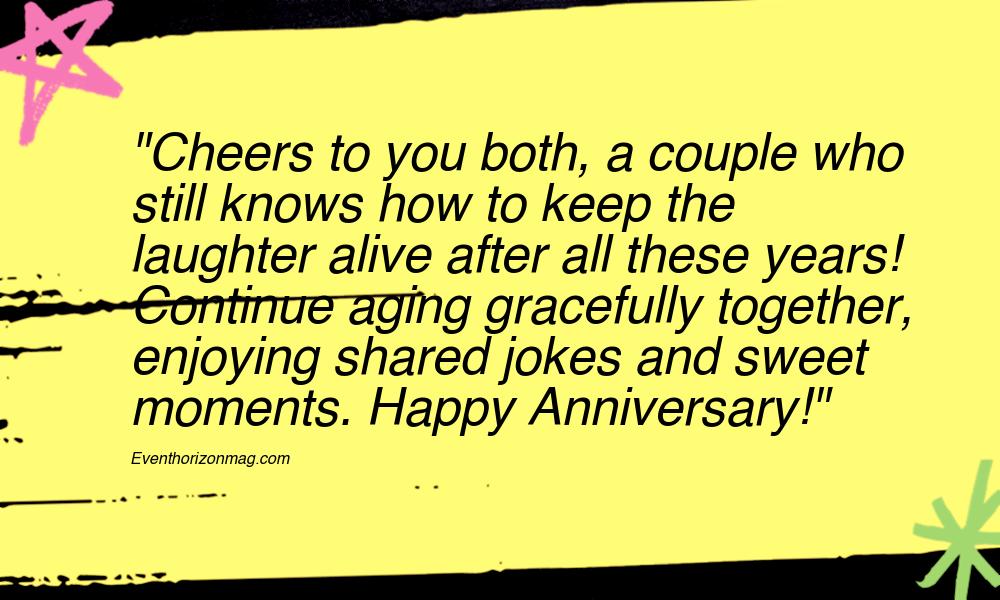 Funny Happy Anniversary Messages For Elderly Couple