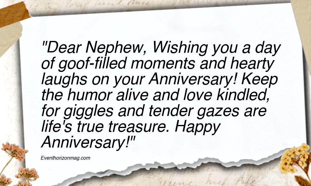 Funny Happy Anniversary Messages For Nephew