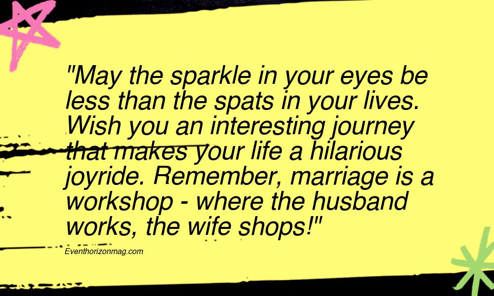 Funny Wedding Wishes for Newly Married Couple