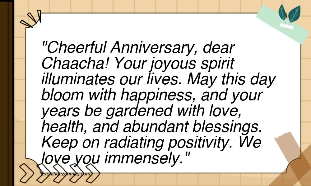 Happy Anniversary Messages For Chaacha