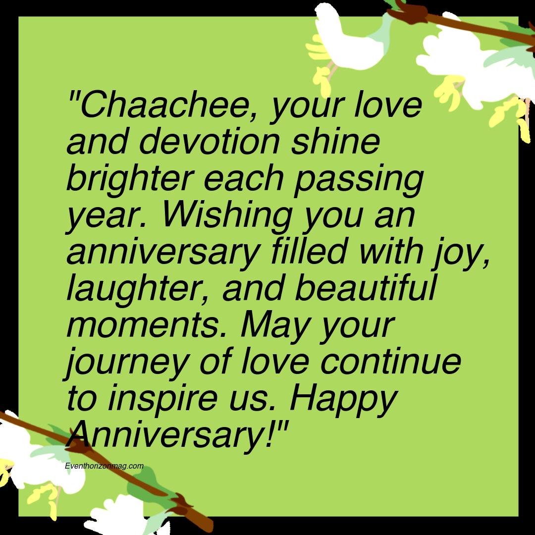 Happy Anniversary Messages For Chaachee