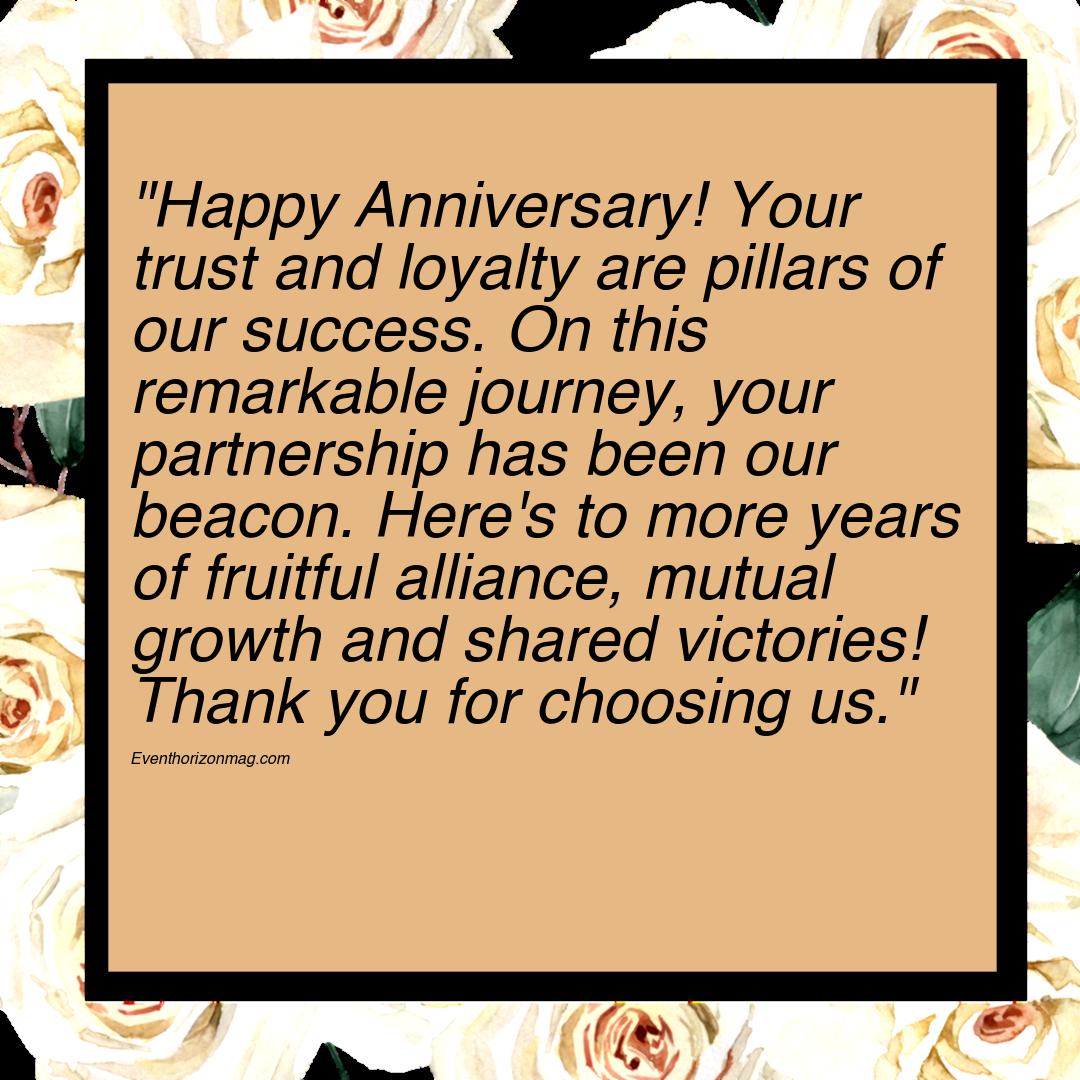 Happy Anniversary Messages For Client