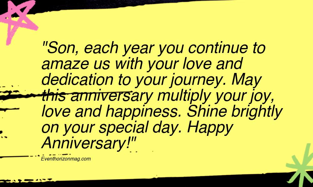 Happy Anniversary Messages For Son