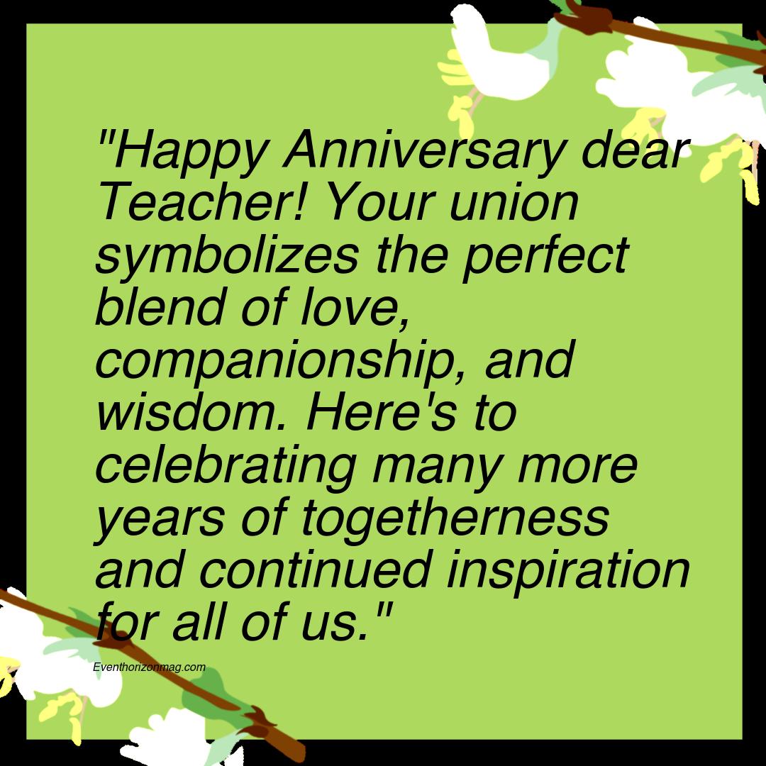 Happy Marriage Anniversary Messages For Teacher