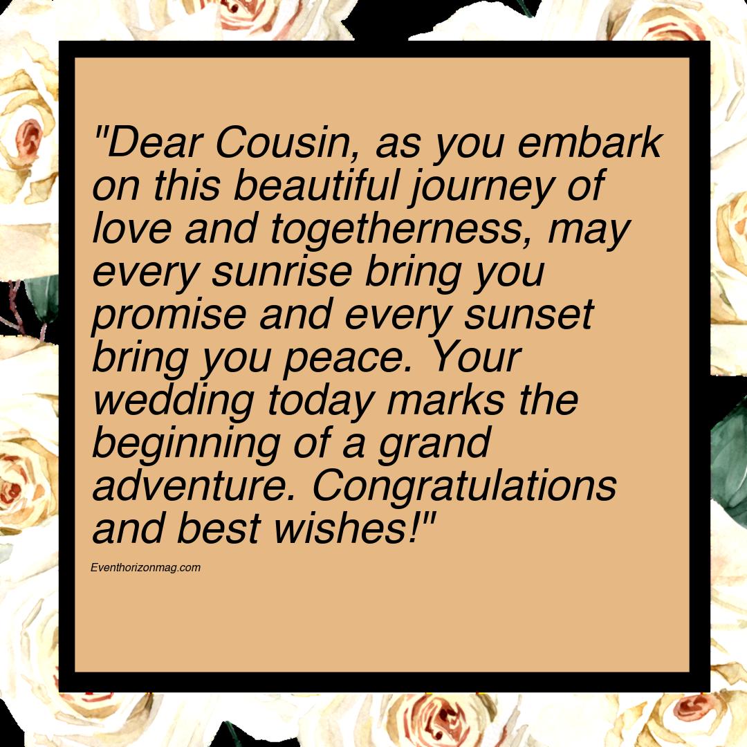 Happy Wedding Messages for Cousin