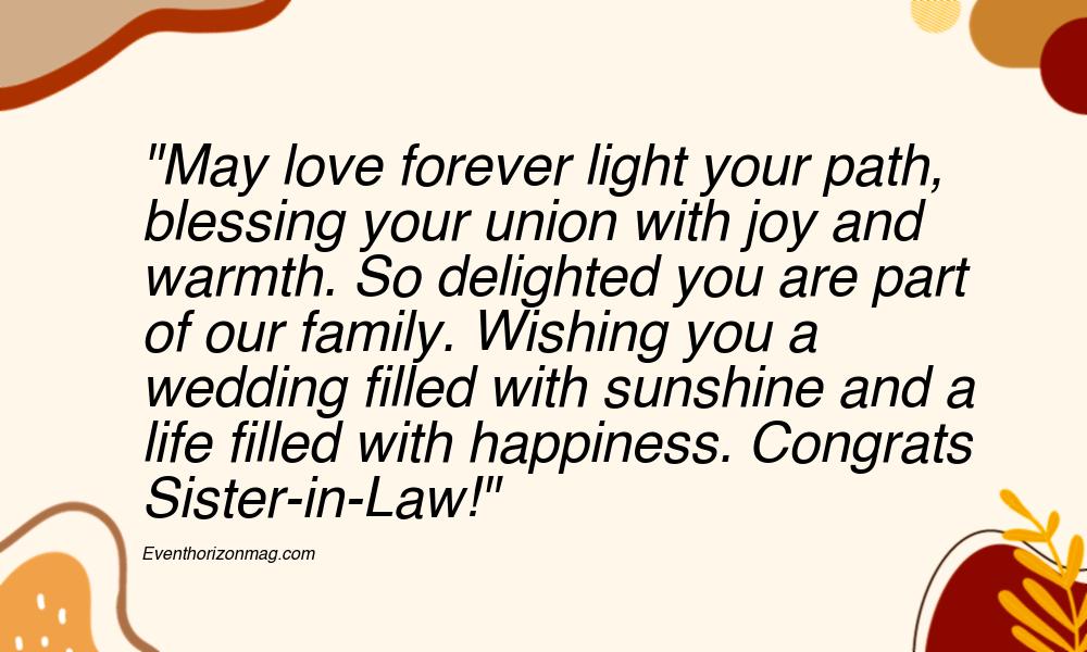 Heartwarming Happy Wedding Wishes For sister-in-law