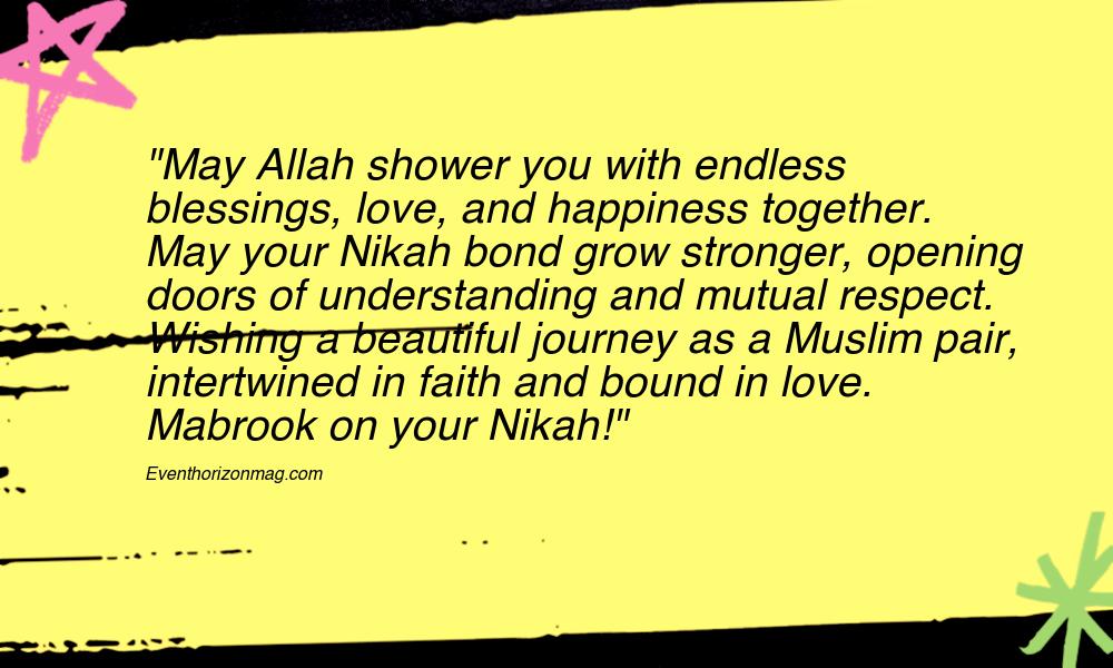 Nikah Wishes Dua for Muslim Couple