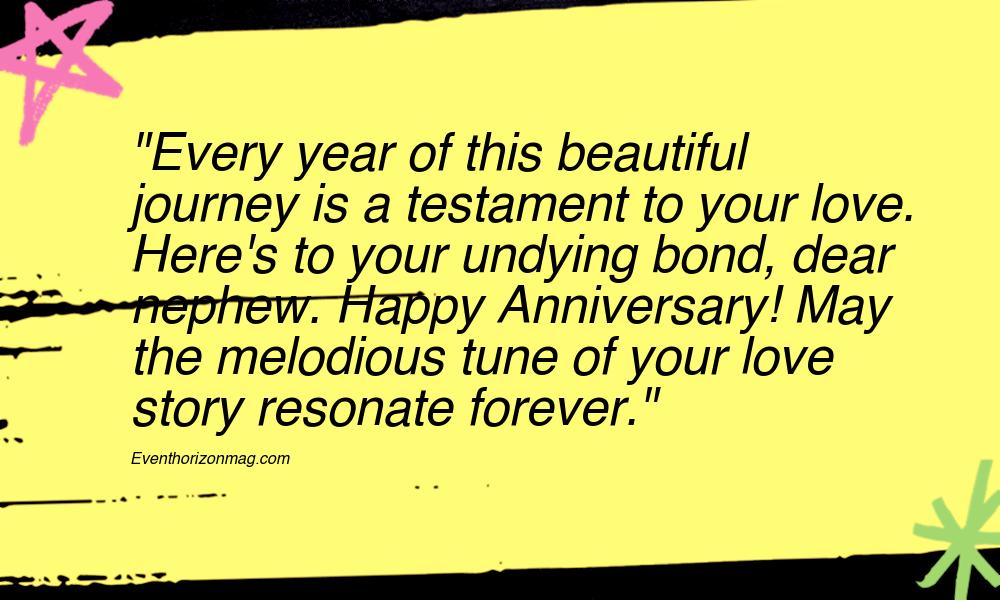 Sweet Wedding Anniversary Messages For Nephew