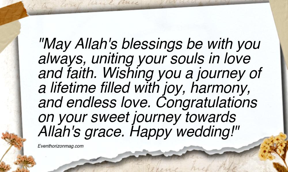Sweet Wedding Wishes for Muslim Couple