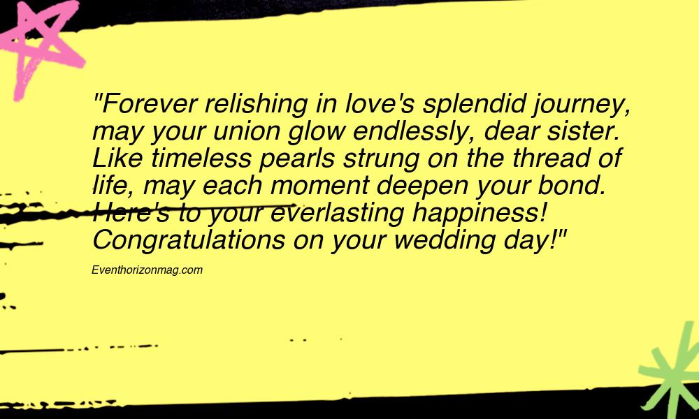 Timeless Wedding Wishes For A Sister