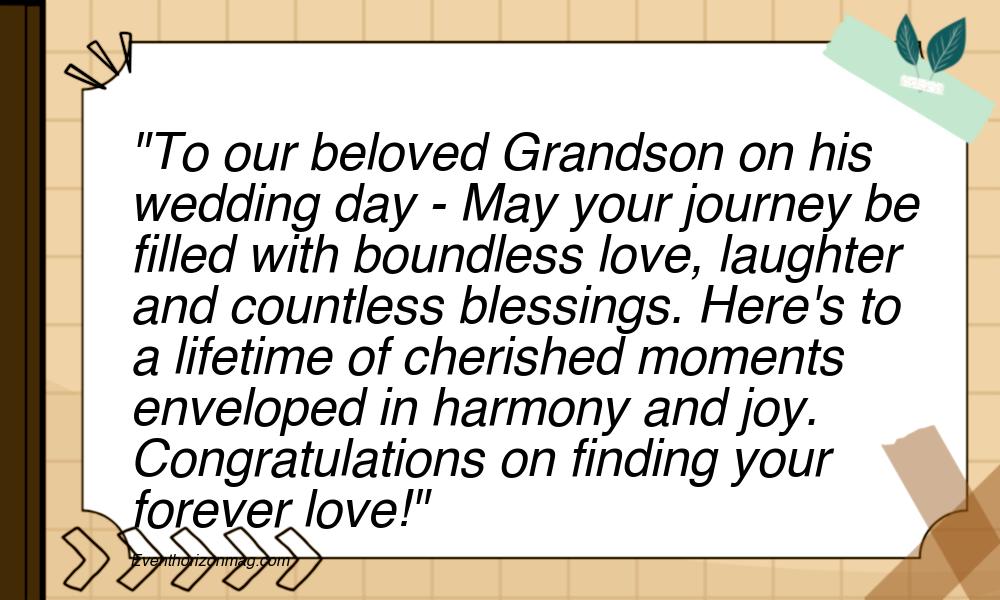 Wedding Blessings for Grandson