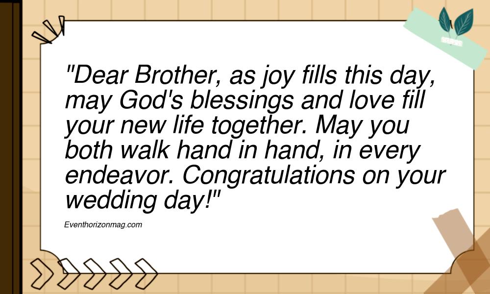 Wedding Messages for Brother
