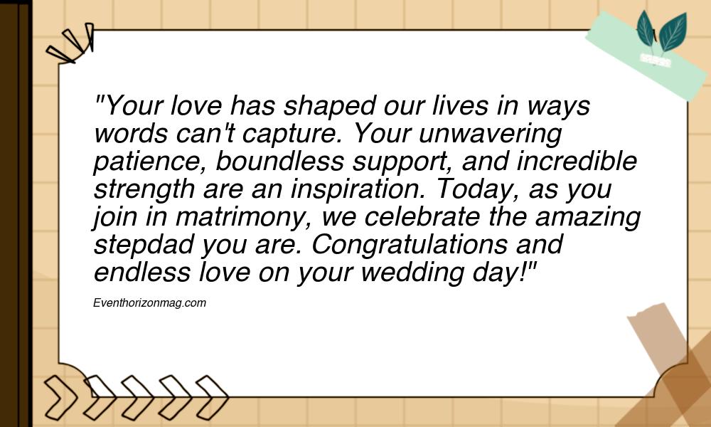 Wedding Messages for Step Father
