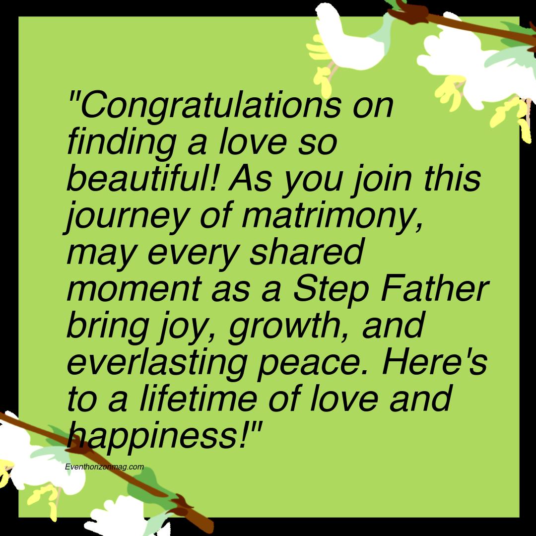 Wedding Wishes Congratulations for Step Father