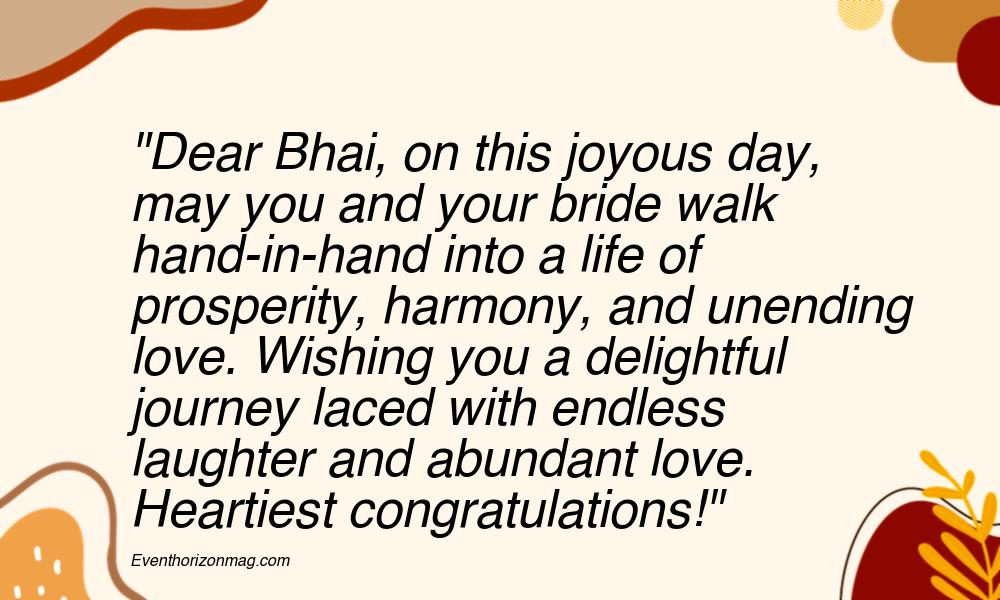 Wedding Wishes for Bhai