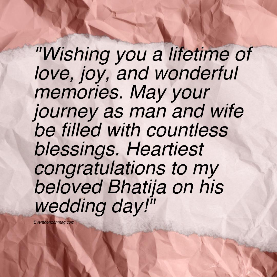 Wedding Wishes for Bhatija