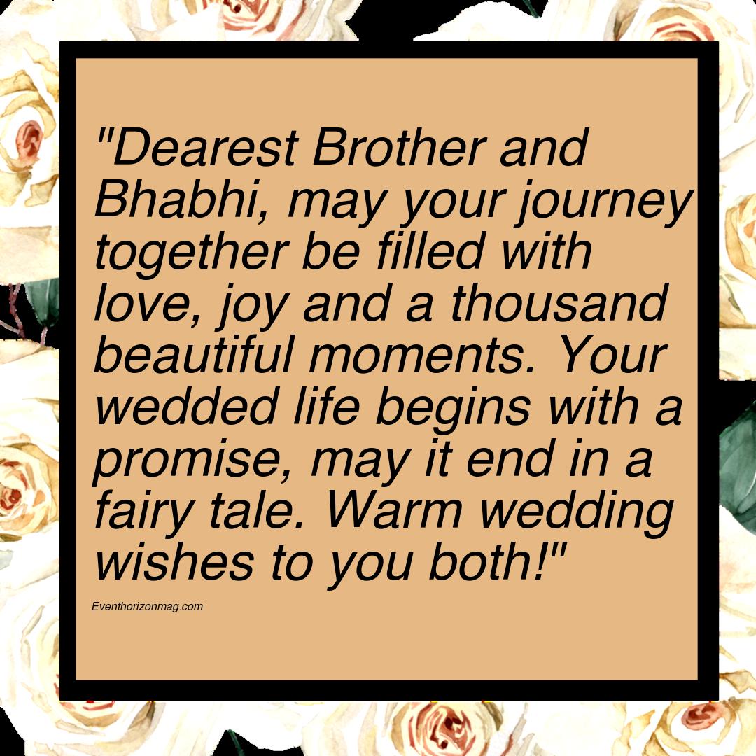Wedding Wishes for Brother and Bhabhi
