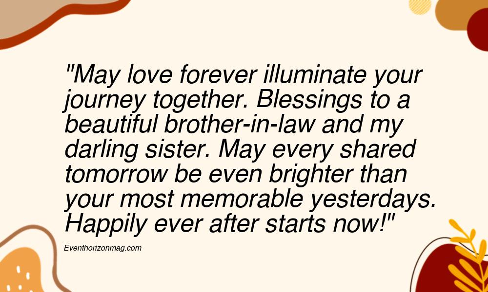 Wedding Wishes for Brother in-law and Sister