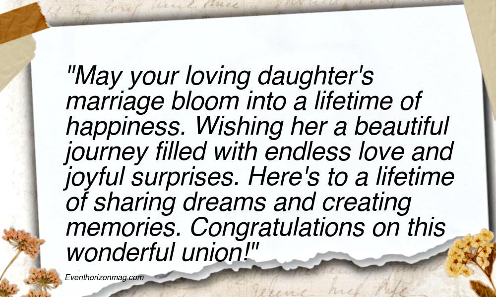 Wedding Wishes for Colleague Daughter