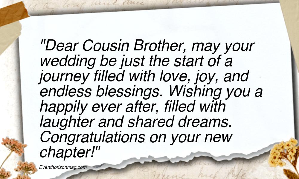 Wedding Wishes for Cousin Brother