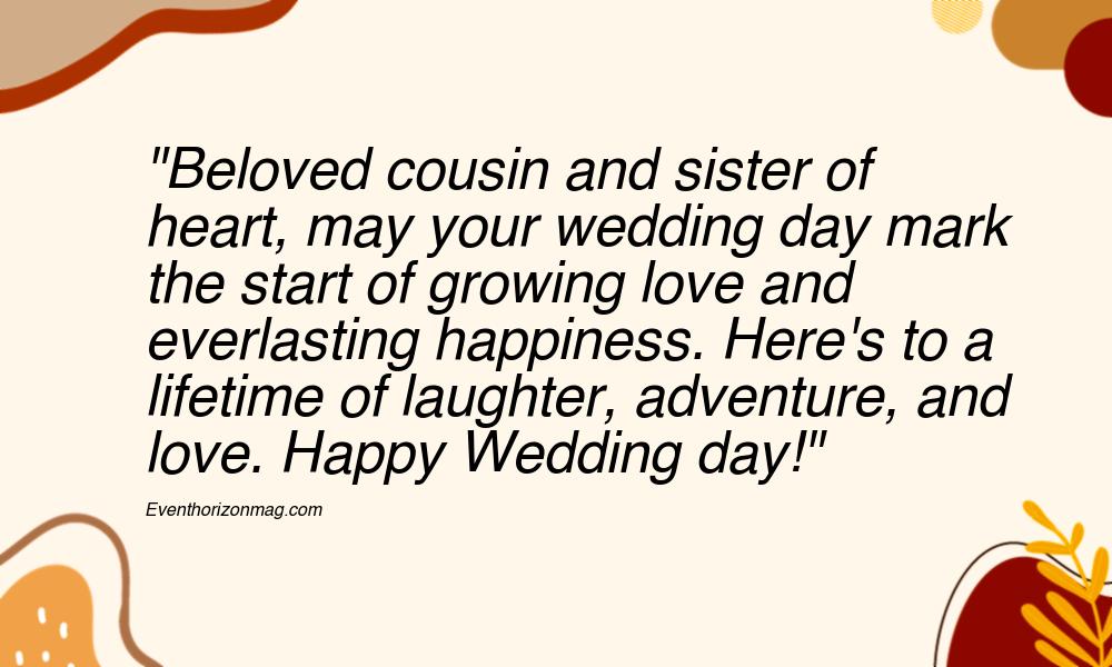 Wedding Wishes for Cousin Sister