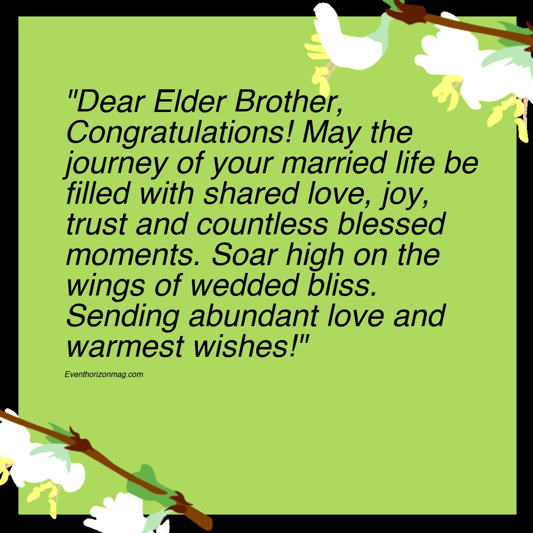Wedding Wishes for Elder Brother
