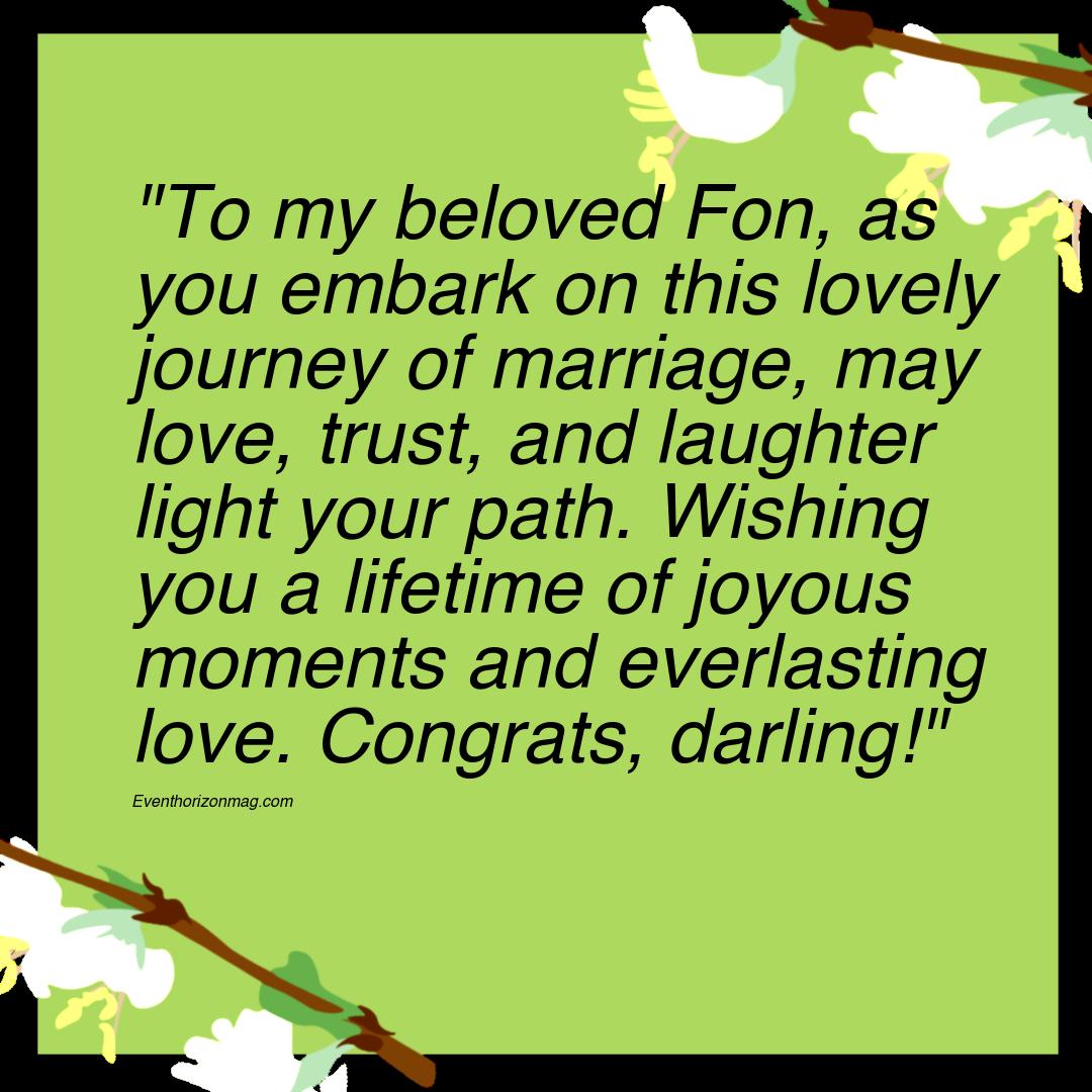 Wedding Wishes for Fon from Dad