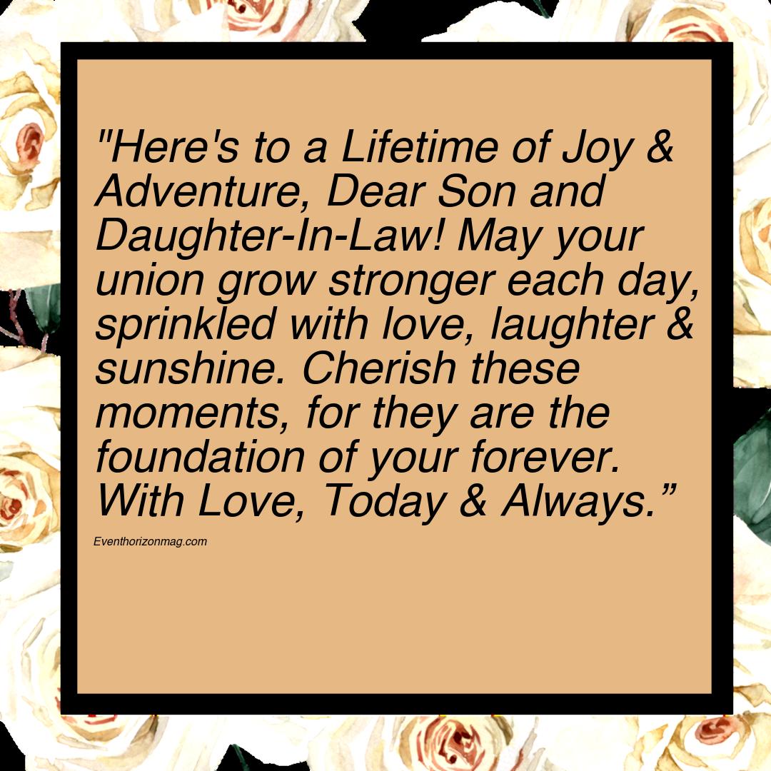 Wedding Wishes for Son and Daughter-in-law