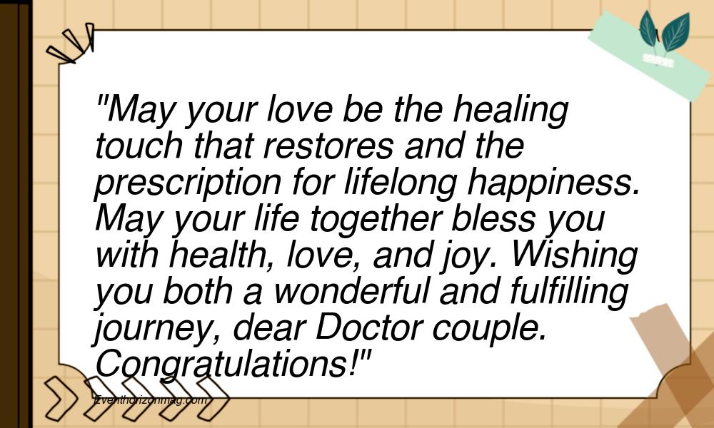 Wishes for Newly Married Doctor Couple