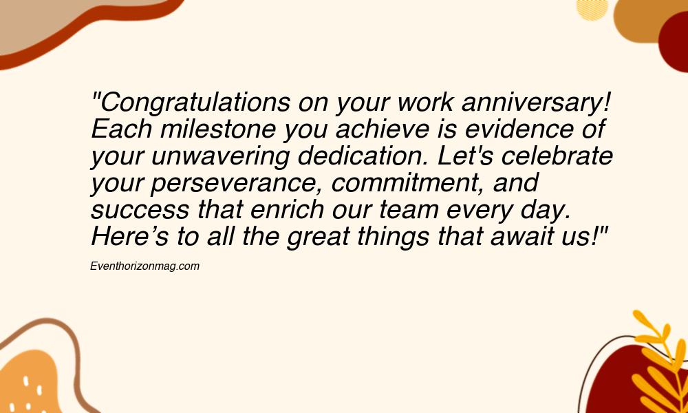 Work Anniversary Messages For Employees