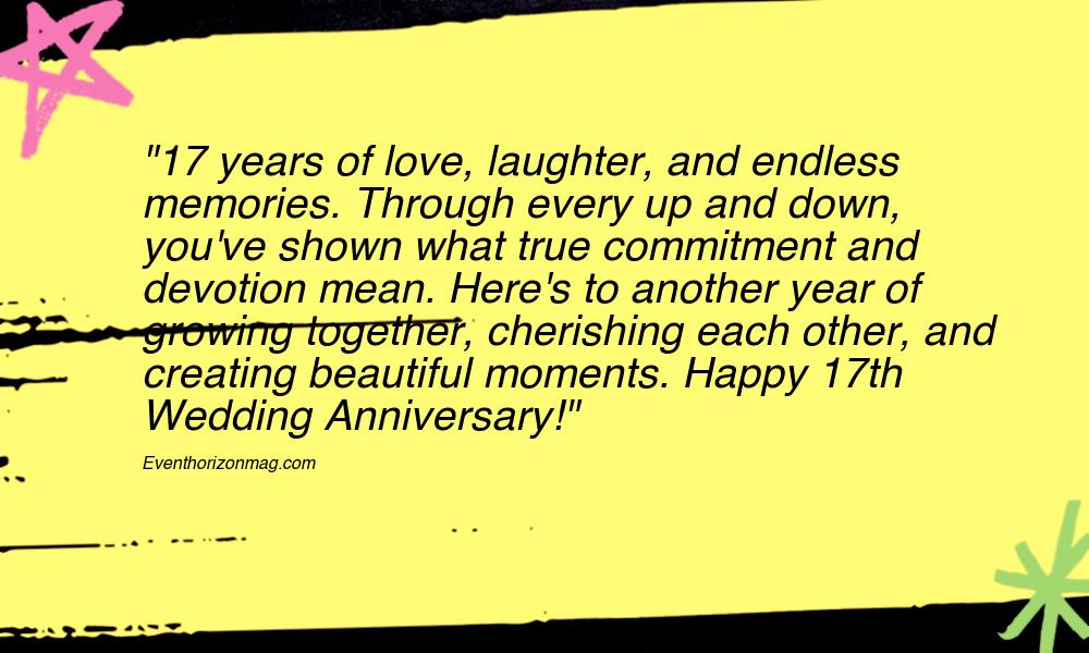 17th Wedding Anniversary Messages