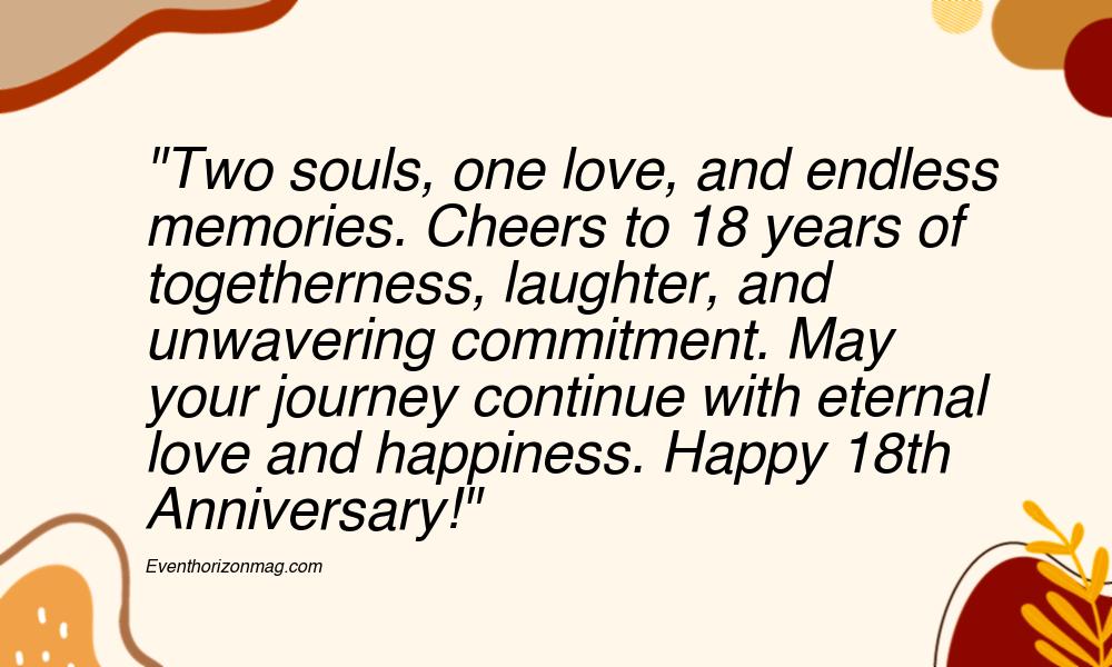 18th Wedding Anniversary Messages