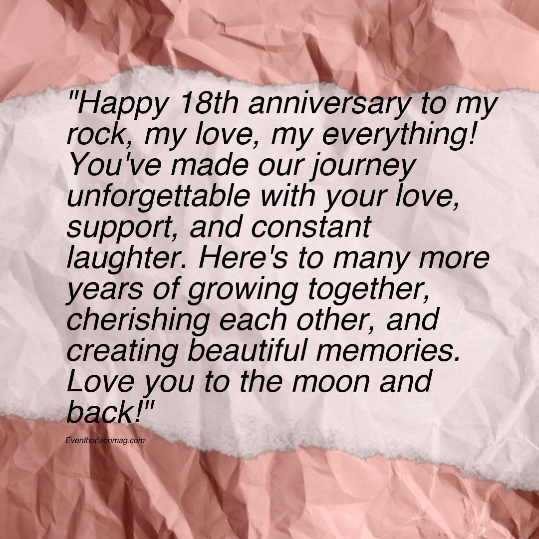 18th Wedding Anniversary Wishes for Husband