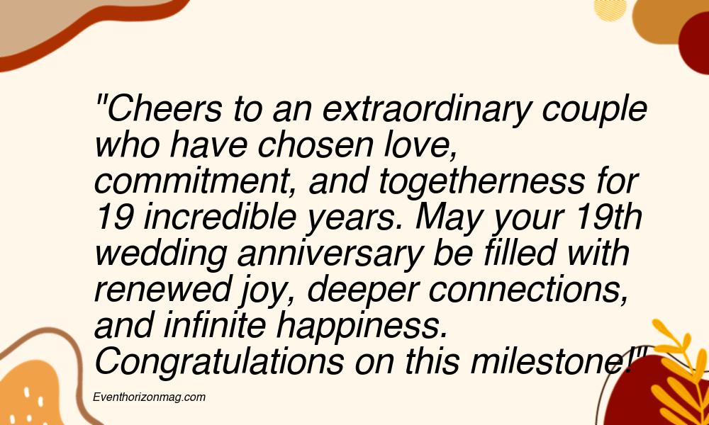 19th Wedding Anniversary Wishes