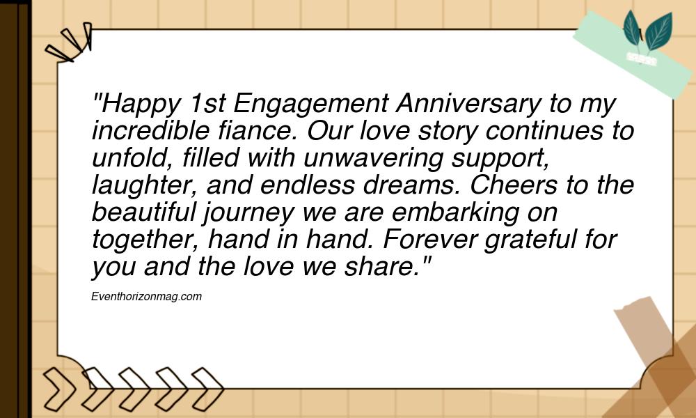 1st Engagement Anniversary Messages for Fiance