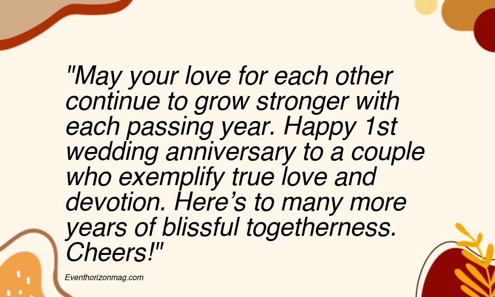 1st Marriage Anniversary Wishes for Couple