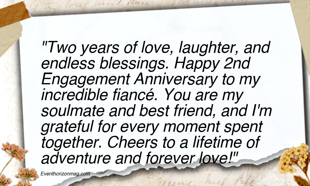 2nd Engagement Anniversary Messages for Fiance